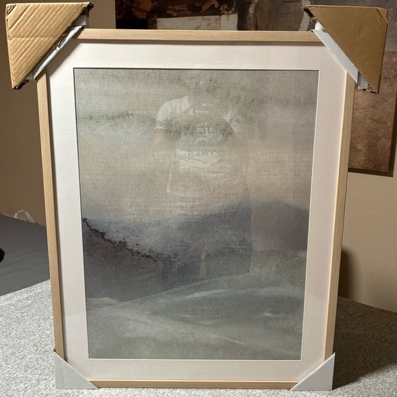 Ocean abstrac frame Wall poster print blue - Picture 6 of 8